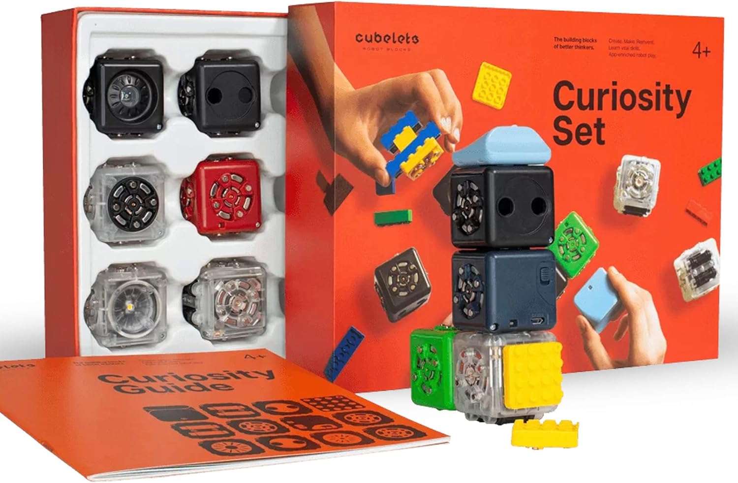 Modular Robotics Robot Blocks with 11 Robot Cubes - Curiosity Set for Home Robotics Kit - Kids STEM Kits - Kids Engineering Kit