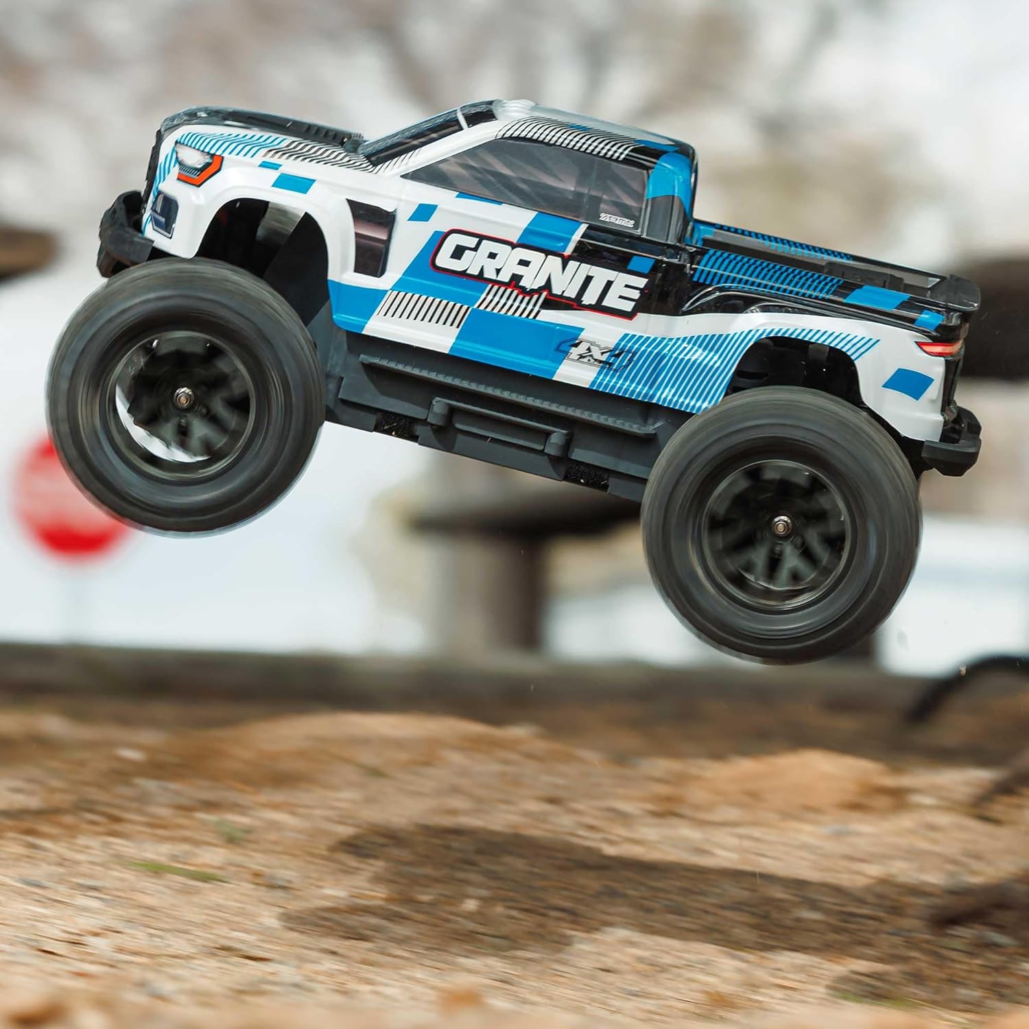 ARRMA RC Truck 1/10 Granite 4X4 RTR Brushed Monster Truck, Blue, RTR (Battery and Charger Not Included) ARA4202V4T2