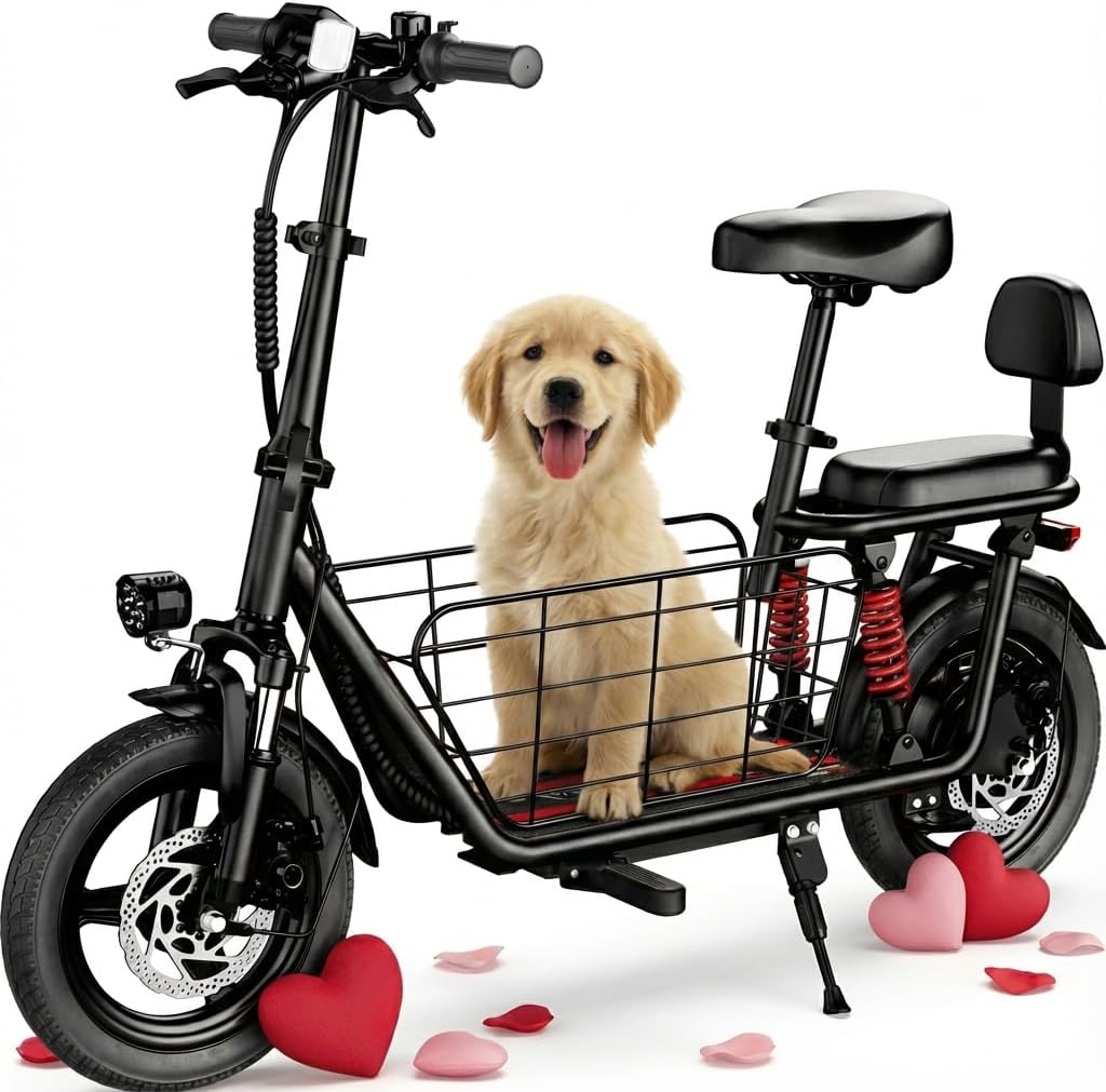 WINDHORSE 850W Peak Electric Scooter with Seat, 20MPH & 25 Miles Range, Dual Shock Absorbing, 3 Gear Speed, 14