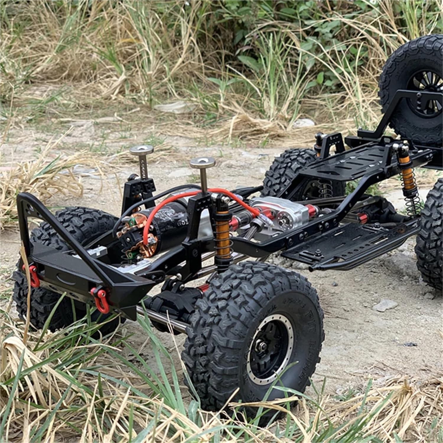 RC Car Parts Compatible with Axial for SCX10 90046 Metal for Chassis Frame with Prefixal Single 2 for Speed Transmission for 1/10 RC Crawler Car