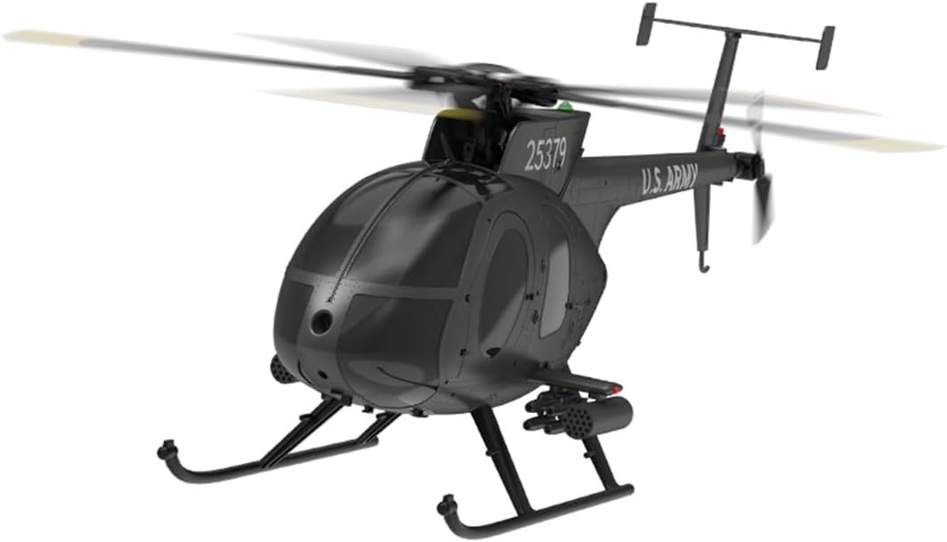 RC Little Bird Model Helicopter ,YU XIANG F119S MD500 1/16 Scale 250-Class 2.4G 9CH with Flybarless Rotor Head, 6G/3D Switchable Modes Openable Cockpit, High-Performance Brushless Power(RTF Version)