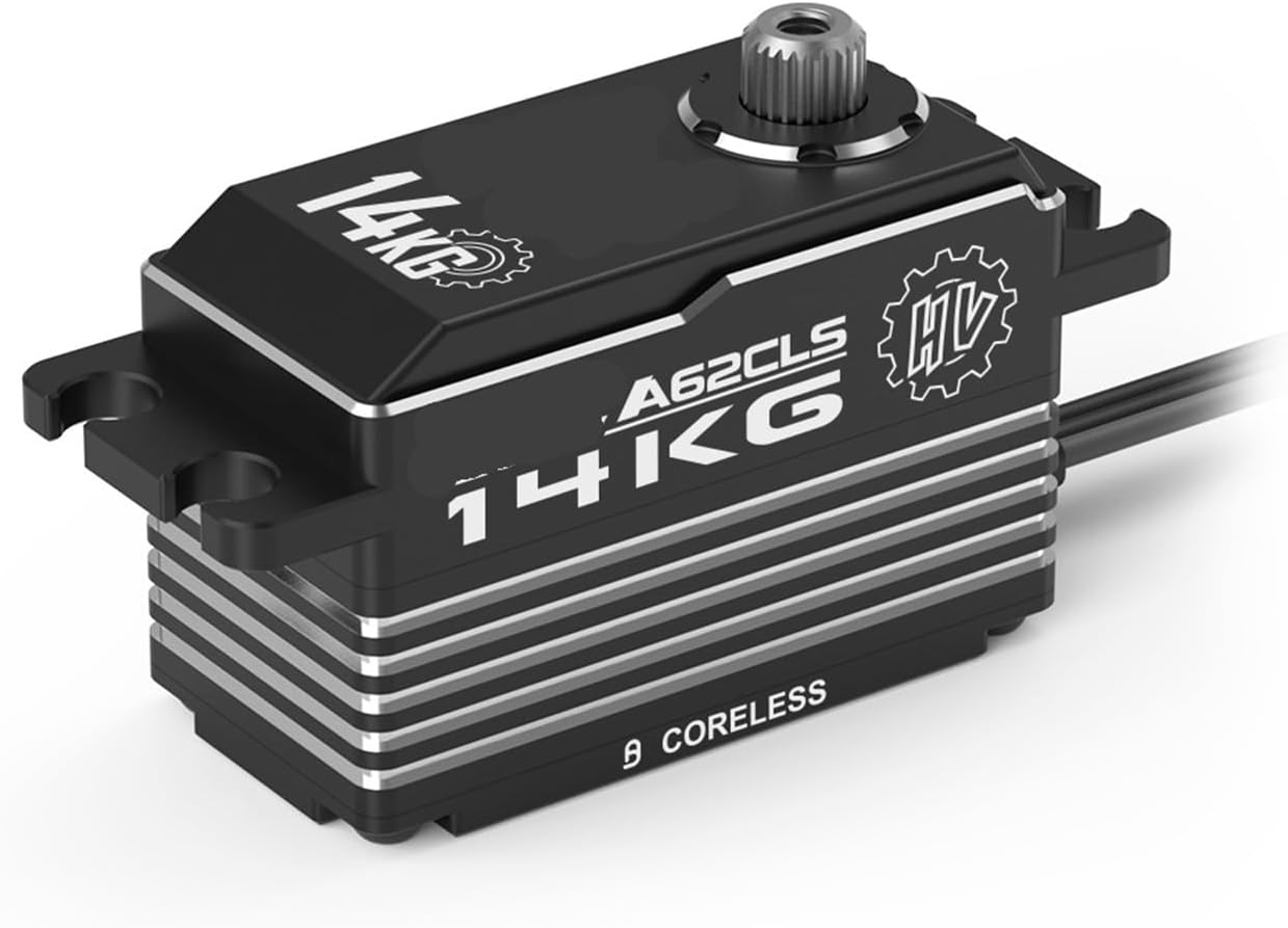 Programmable A62CLS 14KG Aluminum Case 7.4V High Speed Low Profile Steering Motor RC Servo 1Pcs(A62CLS 14kg Set1)