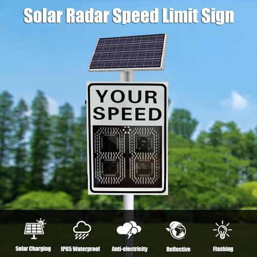 Solar LED Speed Limit Radar Sign - 24