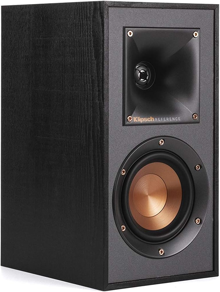 Klipsch Home Theater Speaker Bundle: 2 Pairs R-41M Bookshelf Speakers + R-52C Center Channel Speaker (Black)