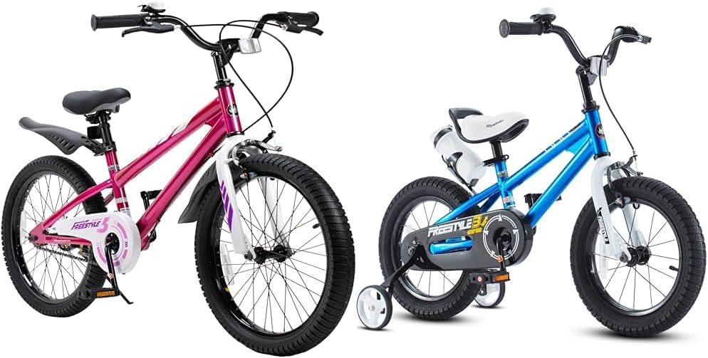 Royalbaby Kids Bikes Bundle: 20 Inch Wheel Bicycle with Dual Hand Brakes and 16 Inch BMX Bicycle with Training Wheels