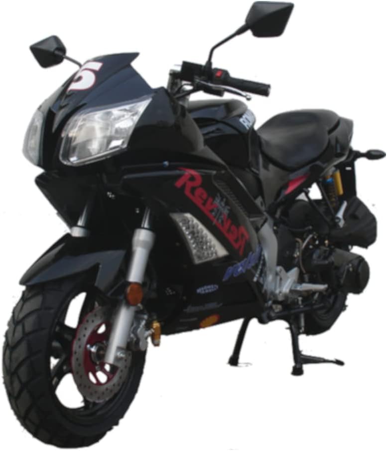 HHH Upgraded Roma150 Street Motorcycle Gy6 Engine 150cc Motorcycle Fully Automatic with CVT Transmission Hornet150cc Scooter DualSports Bike (Black)