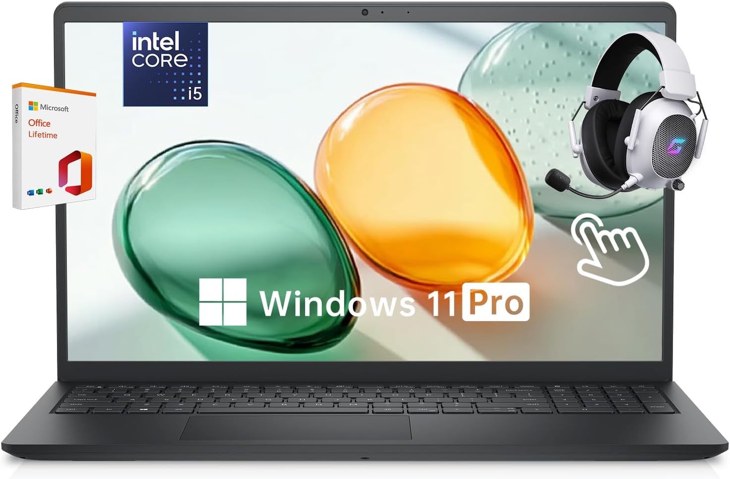 Dell Inspiron 15 Laptop Computer, 15.6’’ FHD Anti-Glare Laptop Touchscreen, Lifetime Microsoft Office Windows 11 Pro+Copilot AI, 13th Intel Core i5-1334U, 64GB RAM 2TB SSD, with Mytrix Accessory