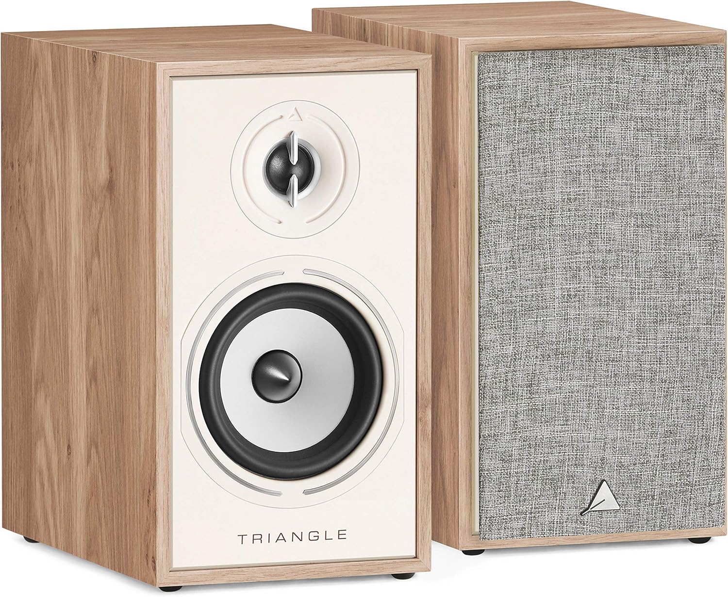 triangle - BOREA BR02 Hi-Fi Bookshelf Speakers - Power handling 80W - Output 89 dB/W/m - Versatile Music and Home Cinema - 176 x 310 x 274 mm - Light Oak (Pair)