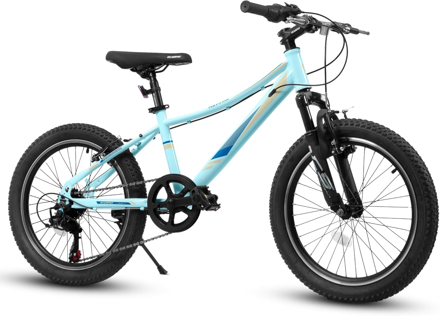 Kids Mountain Bike,20 Inch Children's Bicycle for Ages 6-12 Boys Girls,Bicycle with 7-Speed Drivetrainan and V Brakes,Multiple Colors