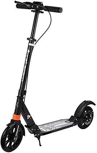 Scooters Kick Scooter for Adults Kids Unisex Adult Kick Scooters W/Disc Brakes Foldable Commuter Scooters with Big Wheels Birthday Gifts for Women/Men/Teens/Kids Non-Electric Up to 100kg