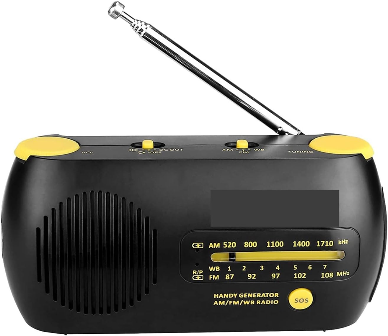 KUYBTU Tr627 Fm Am NOAA Weather Radio Emergency Sos Hand Crank Solar Receiver with Flashlight Mp3 Player Digital Recorder