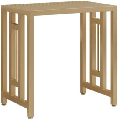 Floor-Standing Robot Vacuum Storage Rack, Mobile Sweeping Robot Cabinet, Metal Side Table with Storage, No Assembly Needed, Stylish Gold Finish (70cm/27.5in)