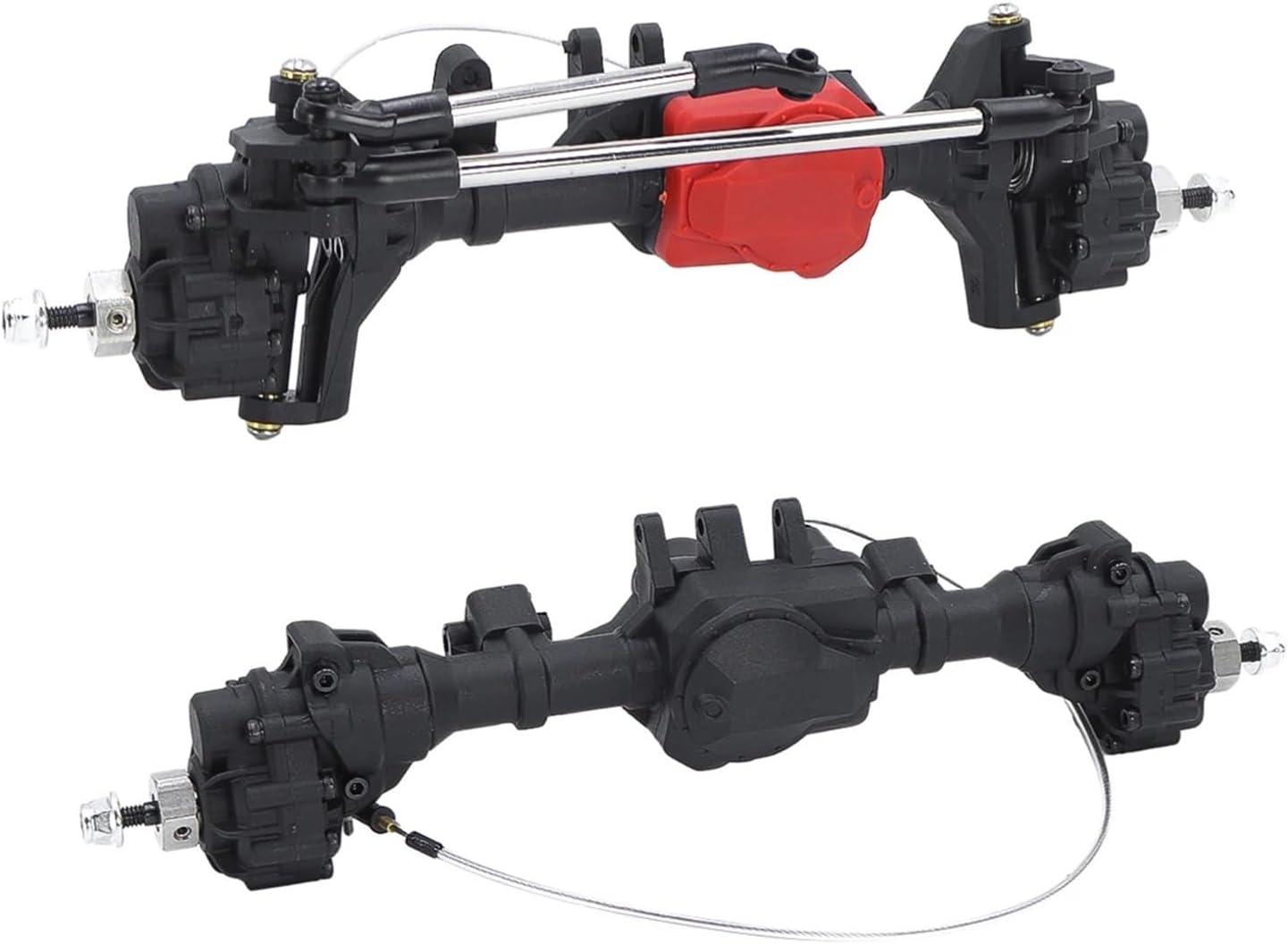 RC Car Parts for TRX4 for TRX-4 6WD 1:10 Complete Front Middle Rear Differential Portal Axle with T-Lock High Ground Clearance RC Crawler Upgrade Car Parts(Front Rear axle 6WD)