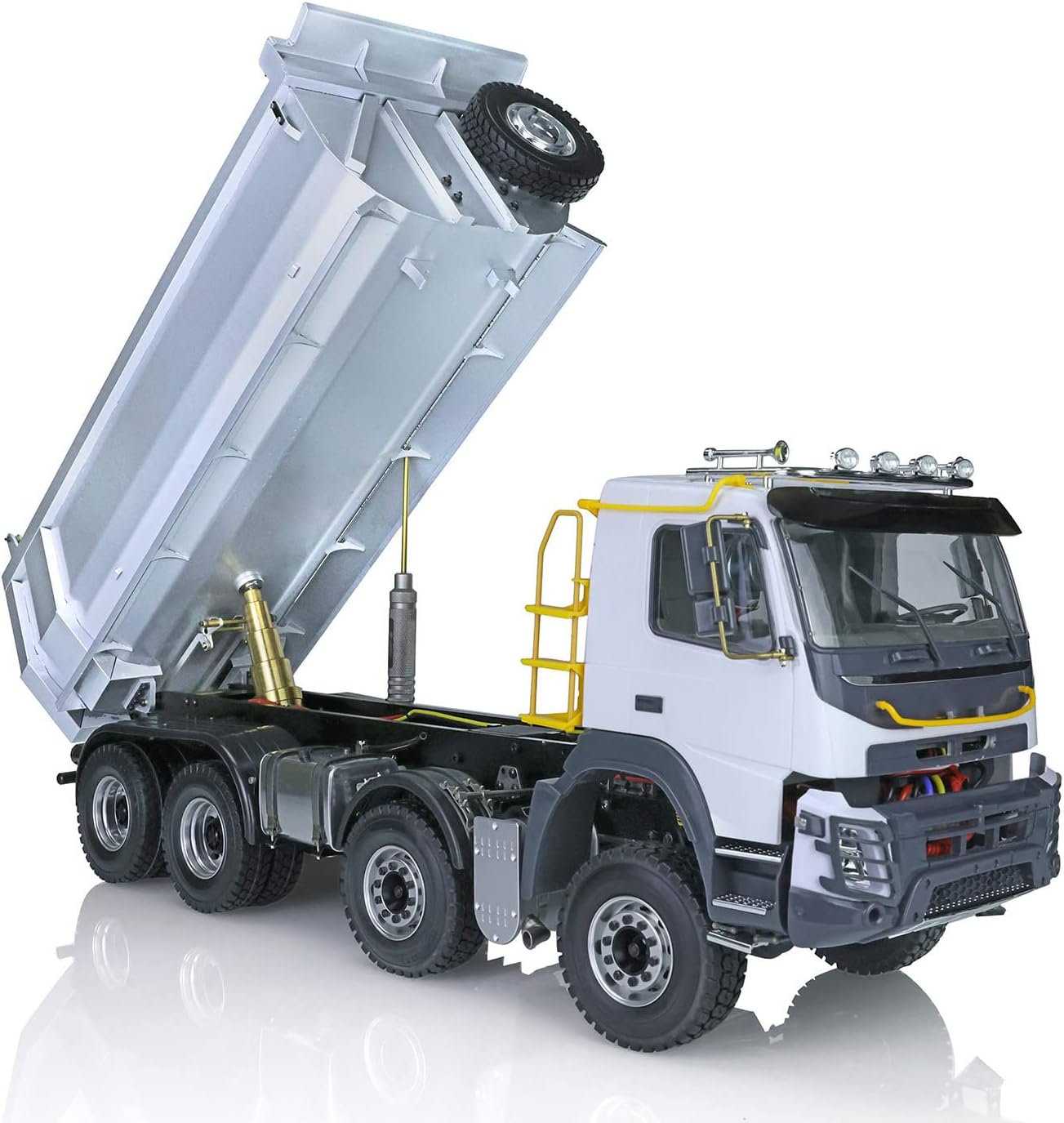 TOUCAN RC HOBBY 1/14 JDM Rc Model Metal Hydraulic 8X8 Rc Dumper Truck 2Speed Axles Differential Lock Sound