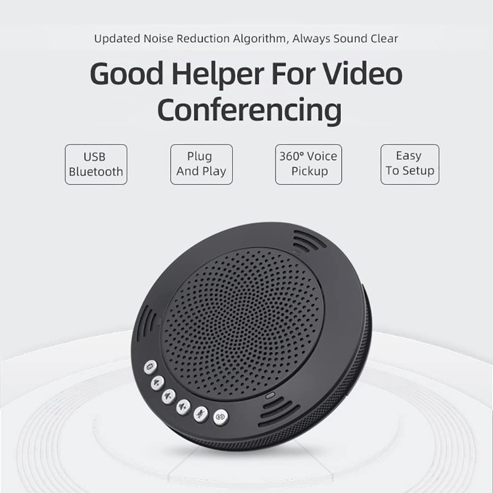 USB Conference Speaker And Microphone, 360° Enhanced Voice Pickup, DSP Noise Reduction/Echo Cancellation, For Meeting Business Conference Computer Laptop