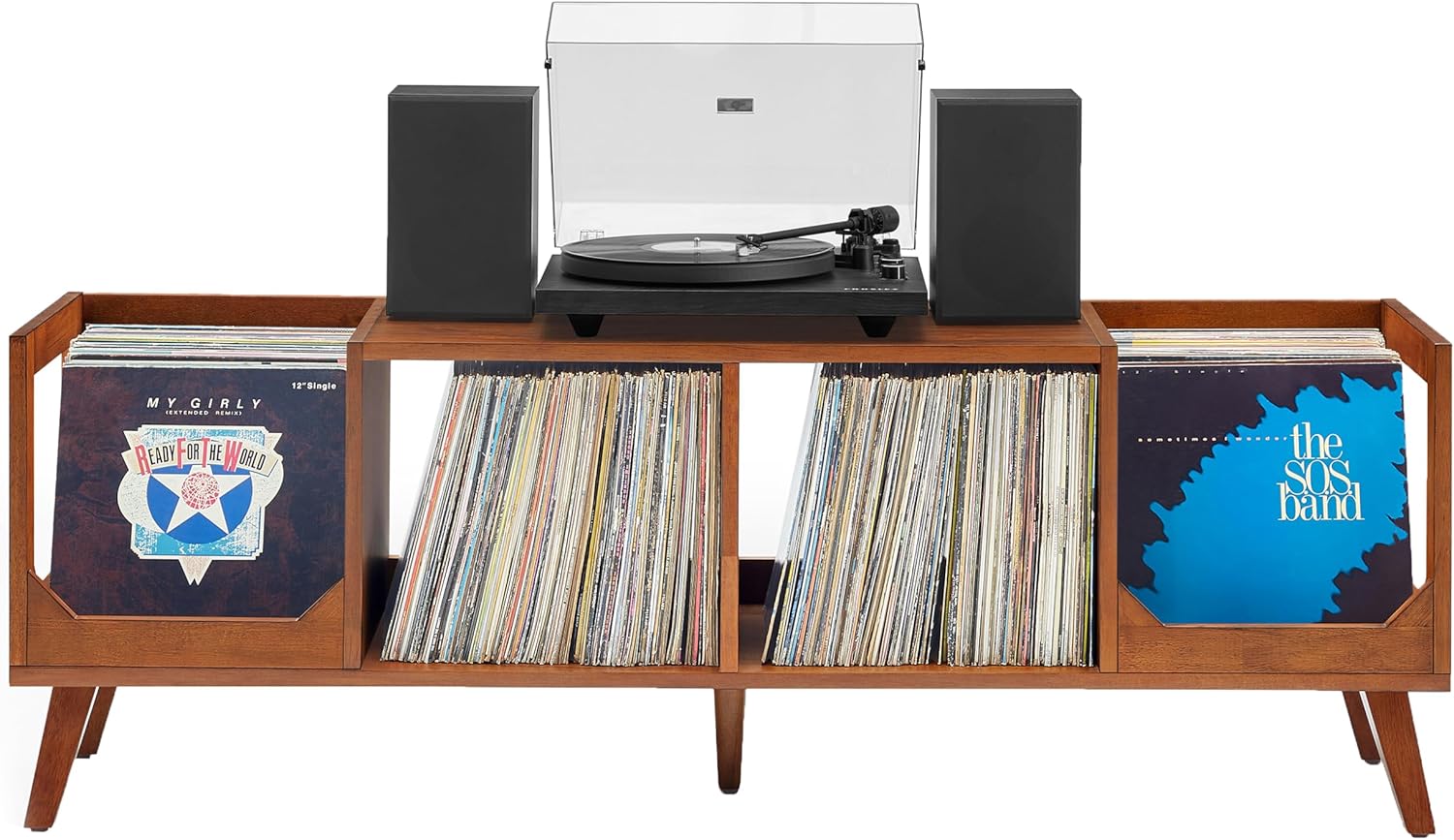 Crosley Furniture Asheville Mid-Century Modern Media Console Record Player Stand