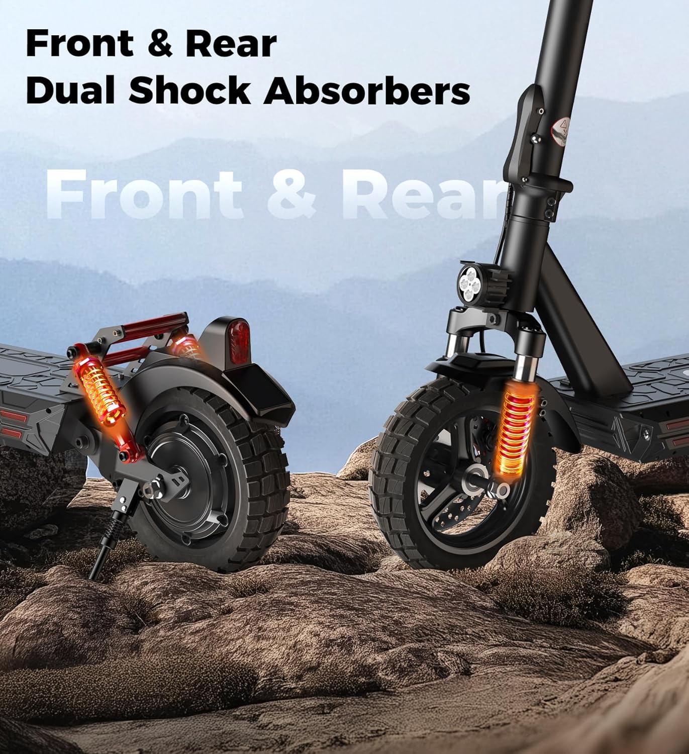 Adult Electric Scooter, 350W/800W/1000W/1200W Motor, 18MPH/28MPH Top Speed E-Scooter up to 21/28/37 Miles Range, 8.5” /10