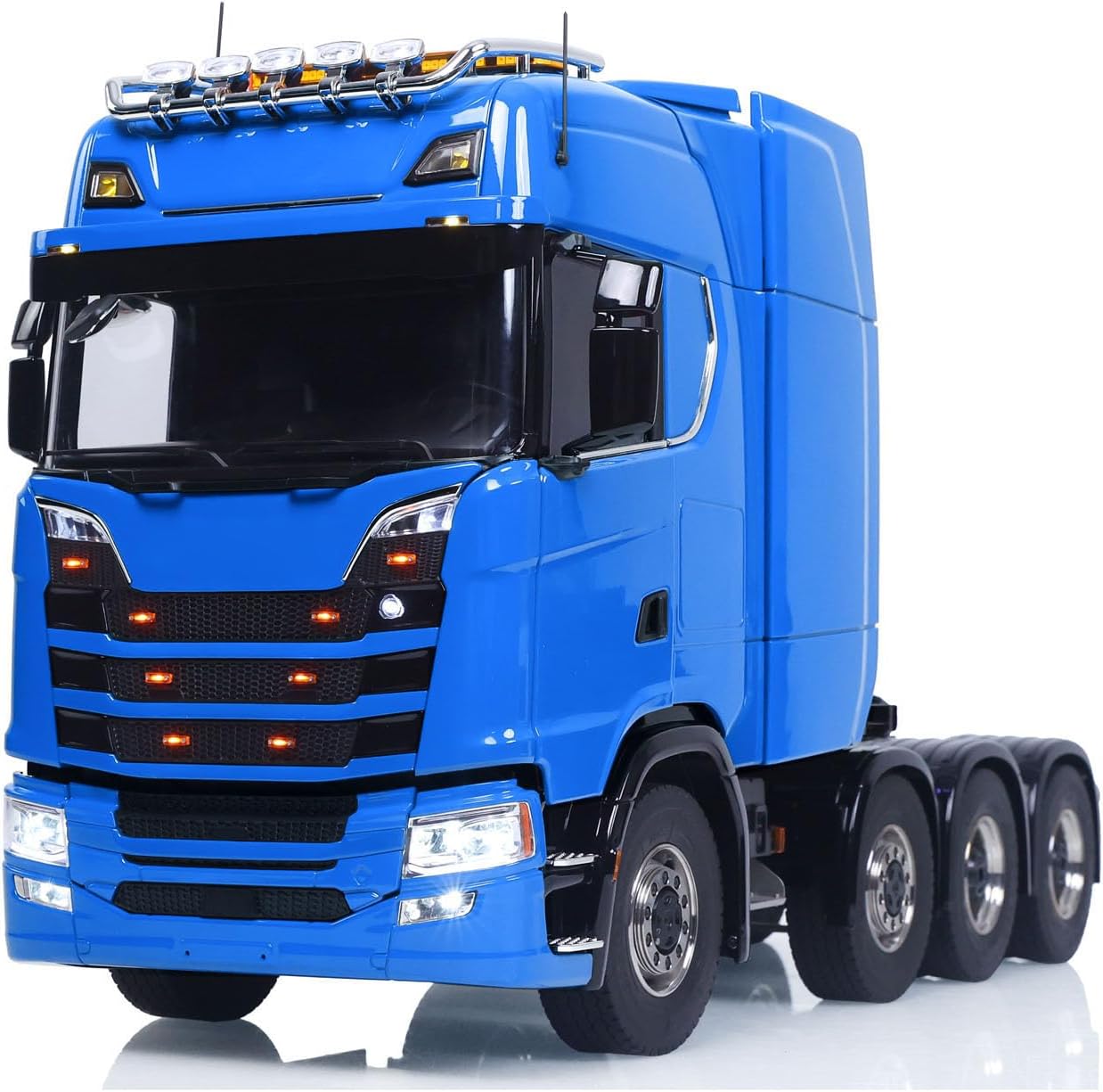 TOUCAN RC HOBBY Flysky Radio RC Tractor Truck 770S 1/14 Remote Control Lorry 8x8 Model Vehicle Axle Locks Sound System Engineering Light