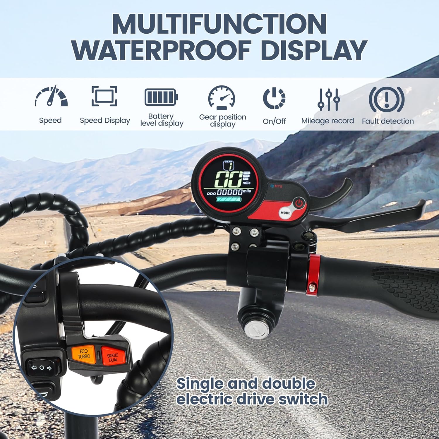 T/TAN 5600W Dual Motor Electric Scooter for Adults - UP to 50MPH, 45 Miles Range，Featuring 48V 26Ah Battery，500LBS Capacity - 11-Inch Off-Road Tires，Electric Scooter with seat，Removable Seat