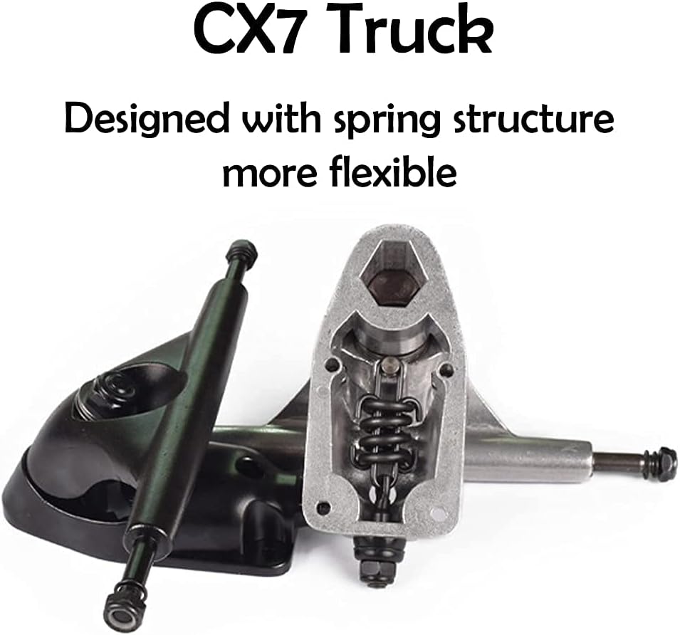 VOMI Land Surfing Skateboard C7 Truck Carving Pumping SurfSkates 32in(Designed with Spring Structure More Flexible) ABEC 11 Bearing 7 Layers of Canadian Maple Board for Children Youth Adults Gift (E)