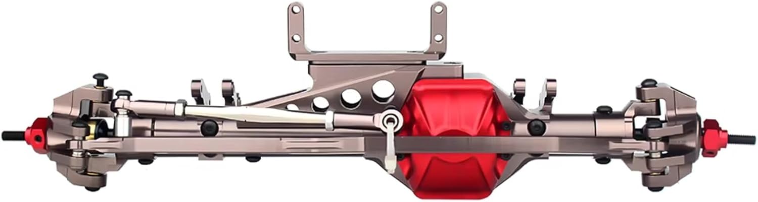 for Axial for Wraith 90018 90020 90045 RR10 90048 90053 1:10 RC for Rock Crawler Complete Metal RC Car Front Rear Axle RC Car Parts(Metallic,Both)