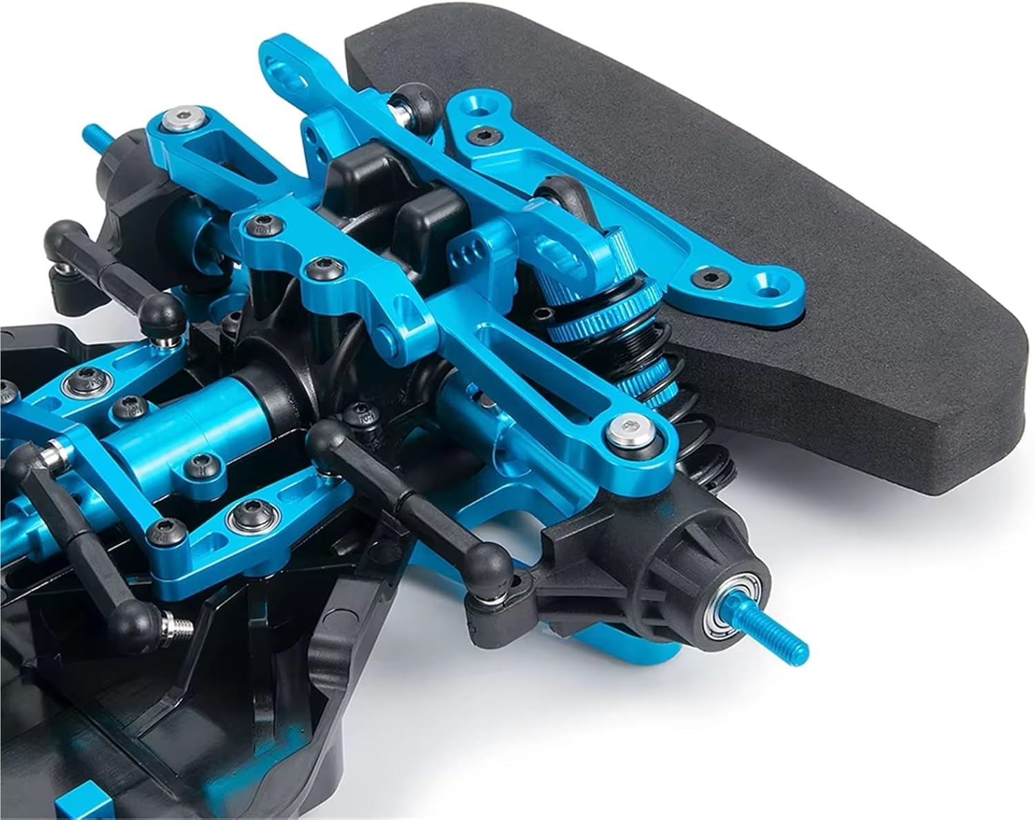 RC Car Accessories Compatible with Tamiya for TT02 1/10 RC Car Upgrade Parts Replacement Accessories Metal and Plastic for Chassis Frame Assembled Set