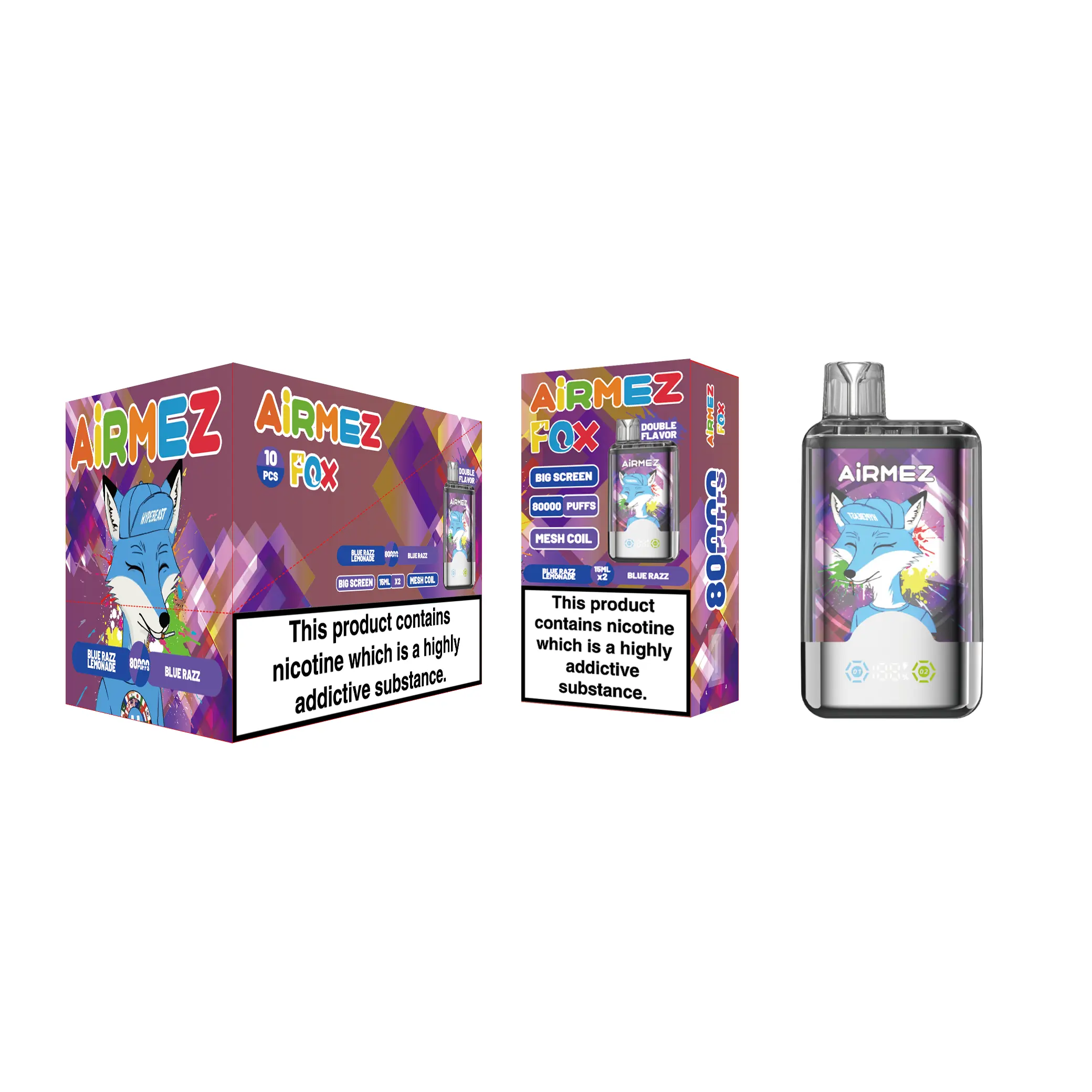 🔥AIRMEZ FOX 80K 2 in 1 (10pcs) - MYEU VAPES