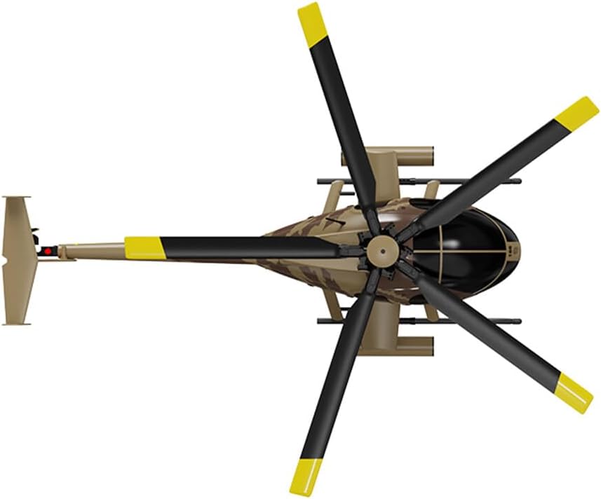 C189 MD500 Little Bird RC Helicopter for Adults - 1/28 Scale 6CH Remote Control Helicopter with Brushless Motor, 6-Axis Gyro & Optical Flow, One-Key Takeoff/Landing - Camo,4 Battery