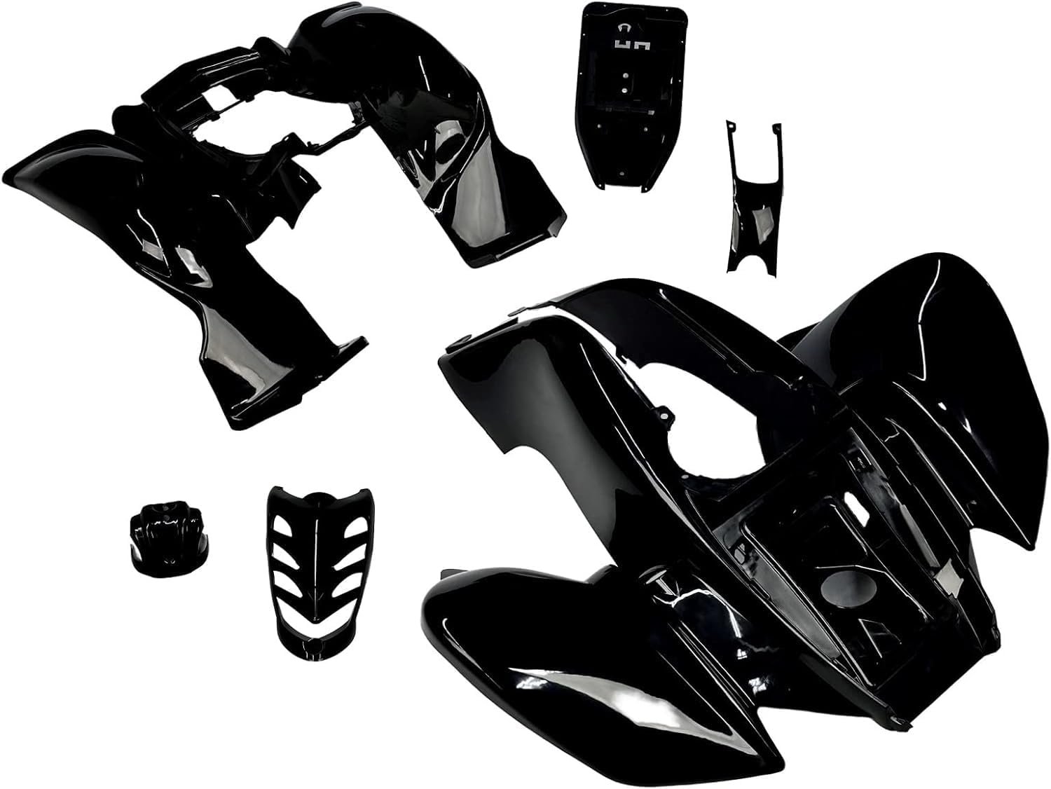 RedCap ATV Quad Body Plastic fender 110 125cc RedCat VX 150cc Baja 90 Roketa Yamoto 250cc (Black)