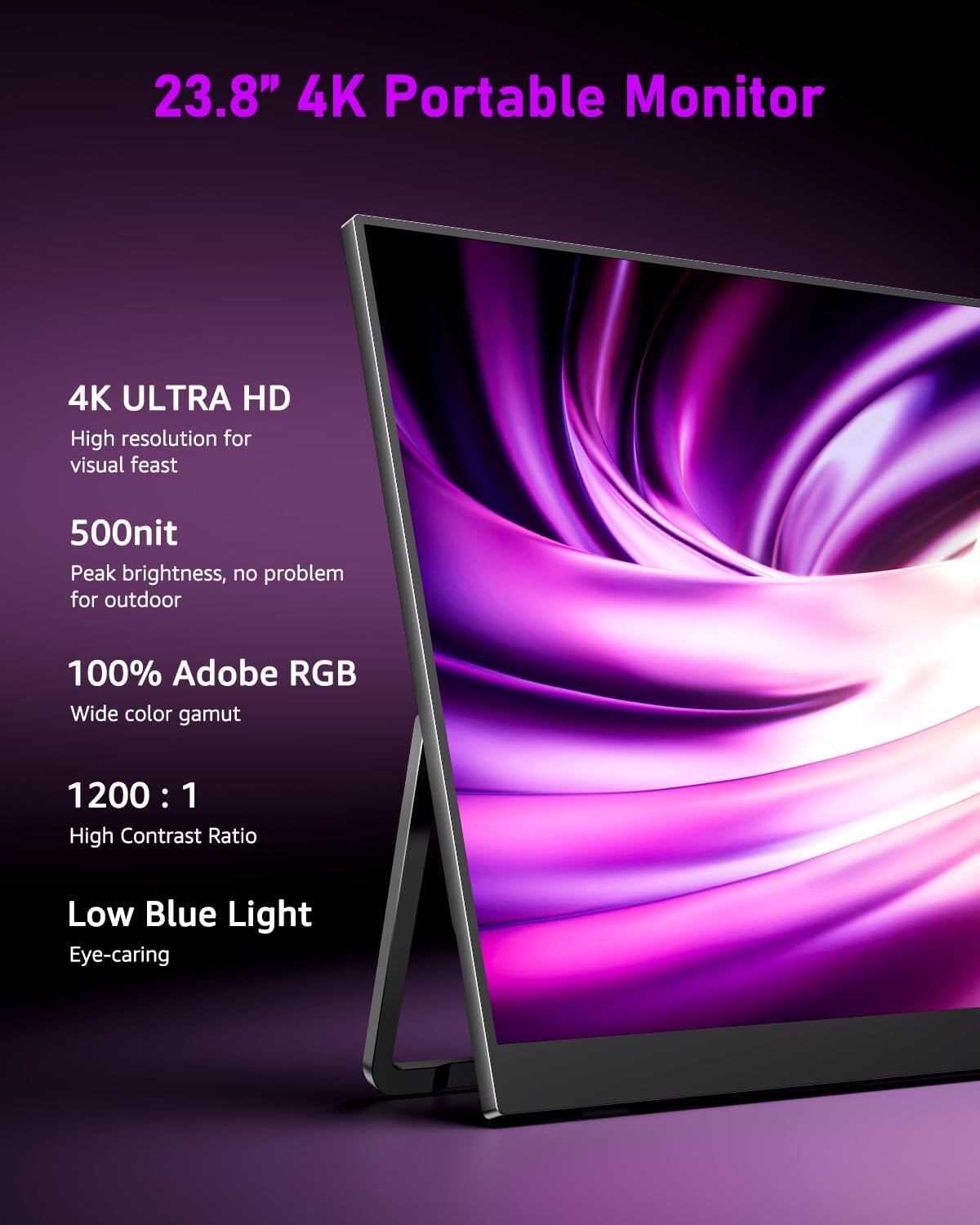 Yodoit Portable Monitor for Laptop 23.8