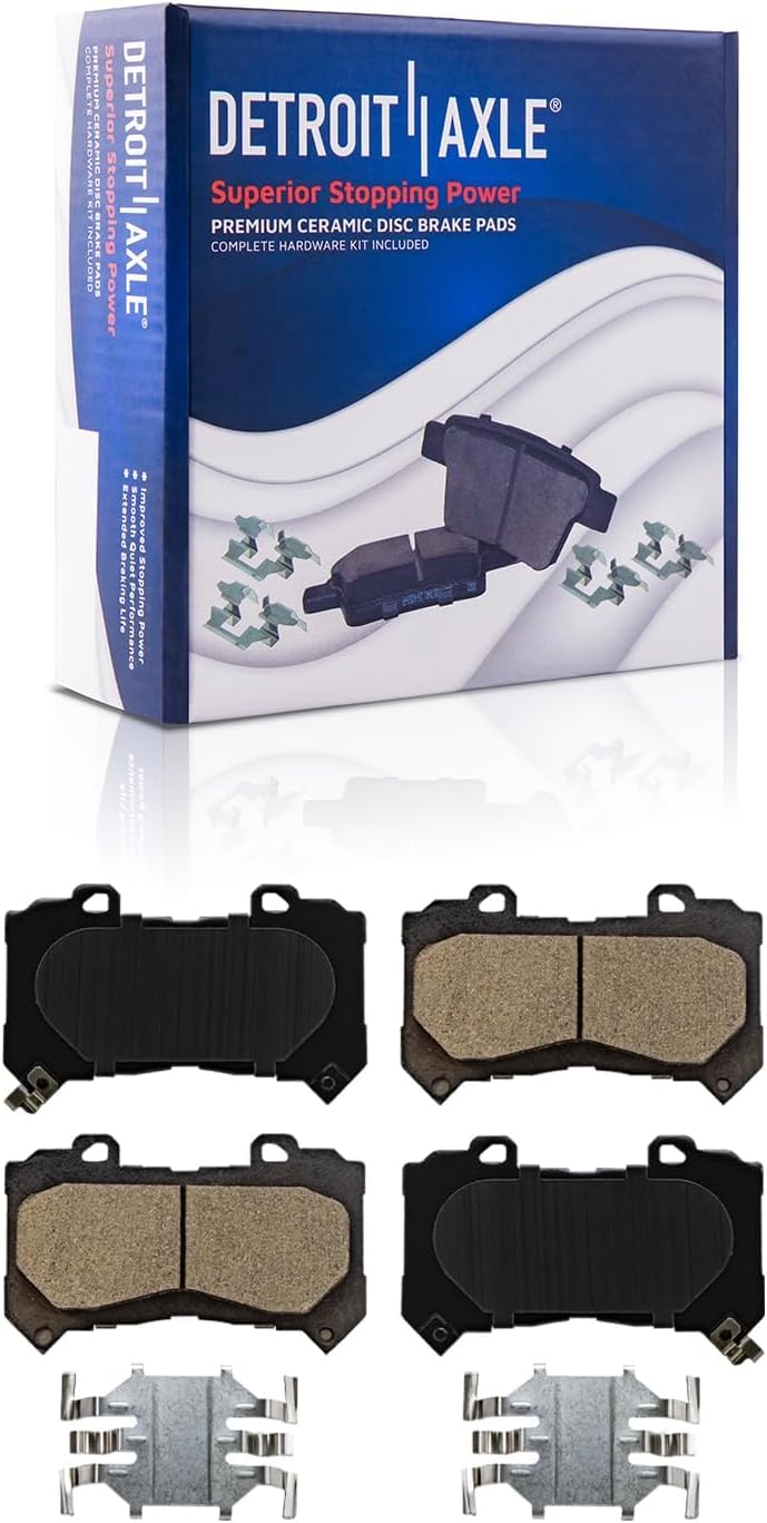 Detroit Axle - Brake Rotors for 2015-2020 Chevrolet Colorado GMC Canyon, Disc Brake Rotors Ceramic Brake Pads 2016 2017 2018 2019 Replacement : 12.20