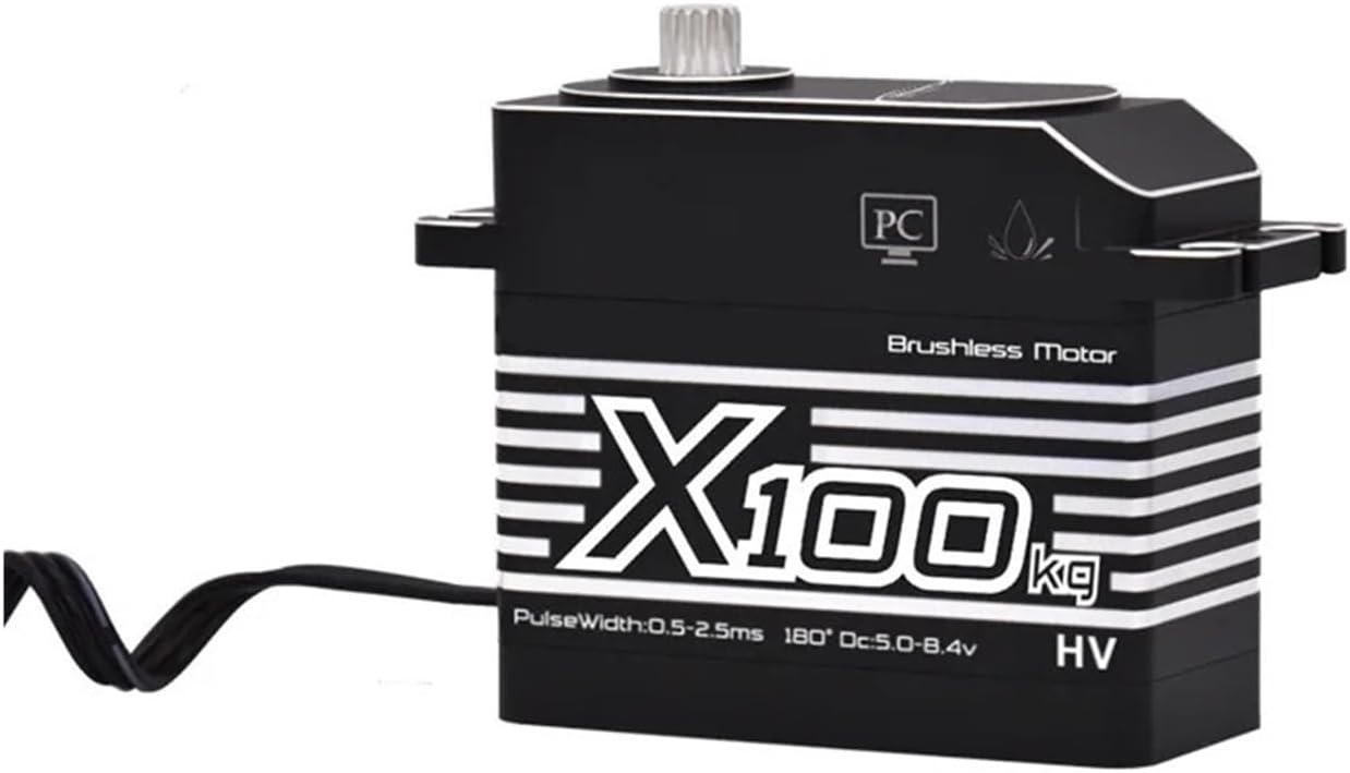 100KG High Torque High Pressure Aluminum Shell Metal Gear Brushless Waterproof 1/5 Scale Large Model Servo