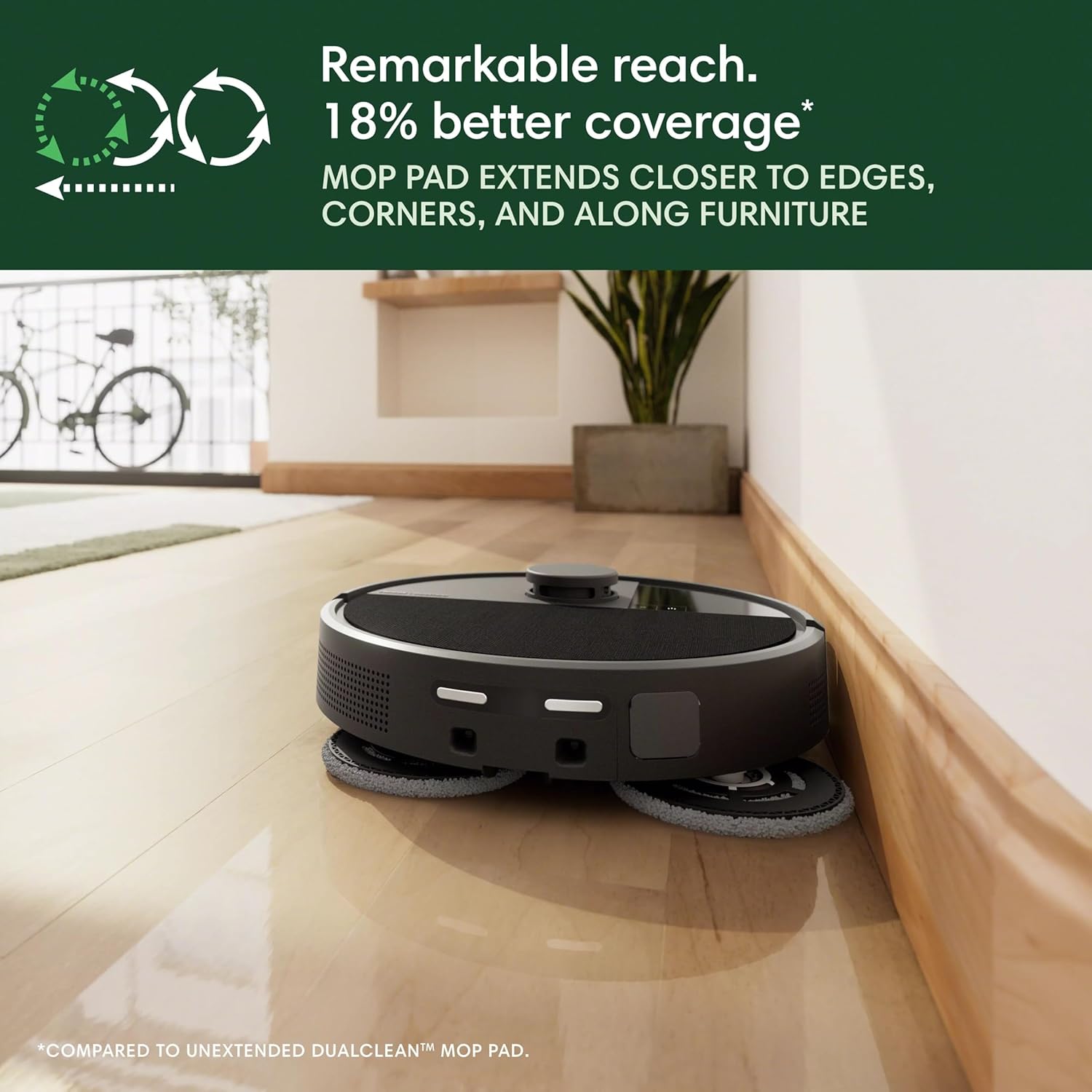 iRobot Roomba Plus 505 Combo Robot Vacuum & Mop with AutoWash Dock - Extending Spinning Mop Pads, Self-Empties, Pad Wash & Heated Drying, Self-cleaning, Recognizes & Avoids Obstacles, LiDAR Navigation
