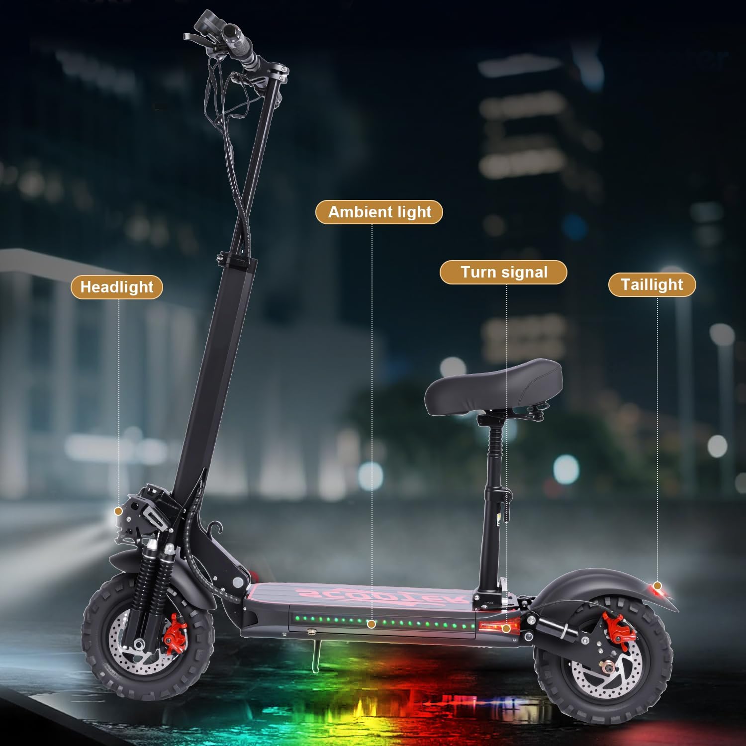 Electric Scooter for Adults, 32 Miles Long Range, 34 Mph Max Speed, 11