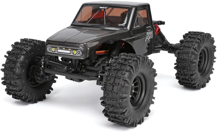Redcat Racing Ascent-18 APEX, 1/18 Scale Brushless Electric Rock Crawler, Carbon Fiber, 4WD RC Car for Adults with 2.4GHz Radio System (Gray)