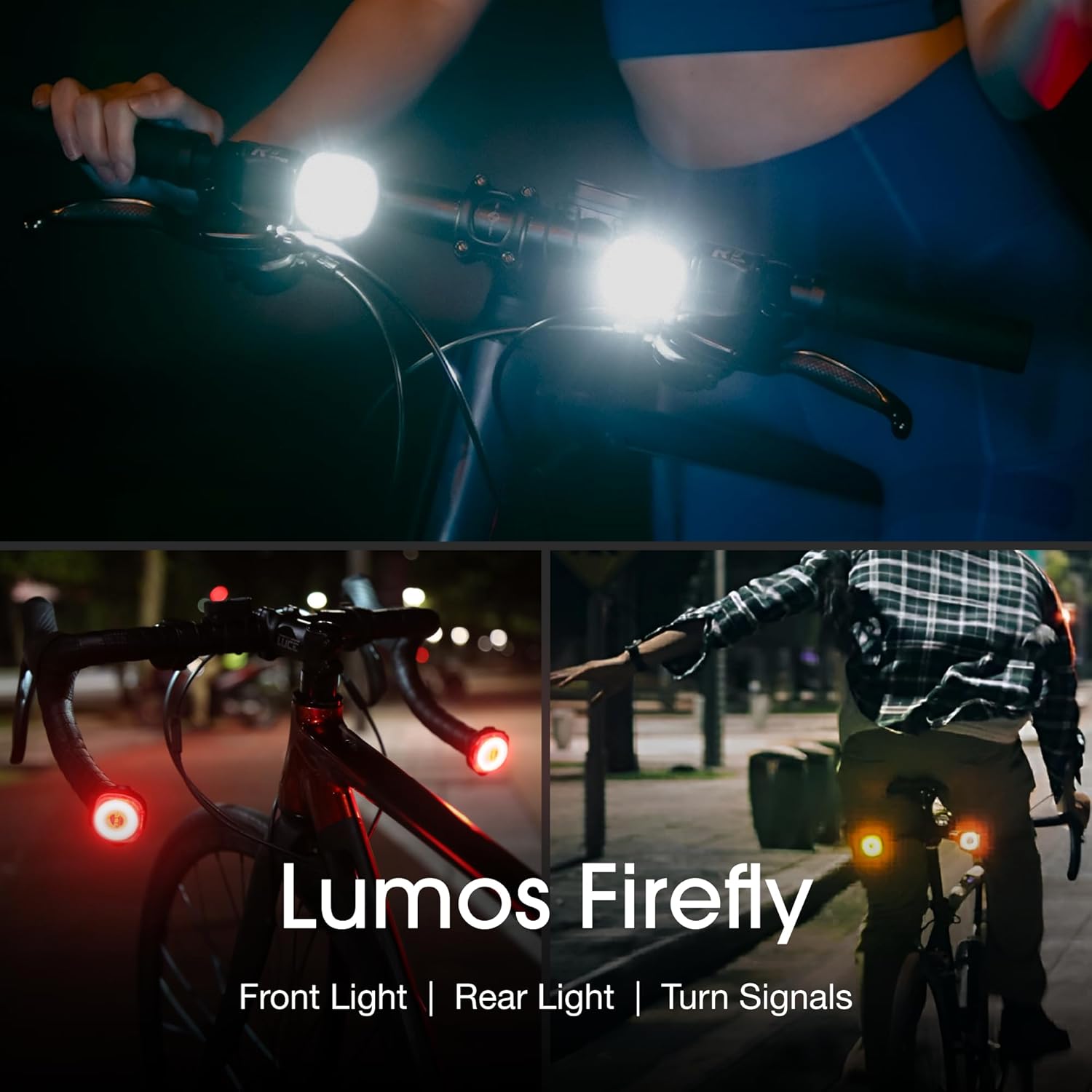 Lumos Nyxel Helmet(White,Non-MIPS,Size M) & Firefly Bike Light - 4 Pack & Quad Charging Mat & Remote