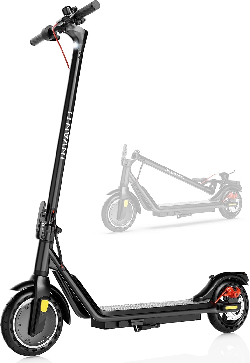 INVANTI E20 Adult Electric Scooter with Smart APP, Max 19 Miles & 18 MPH,350W Motor, 8.5