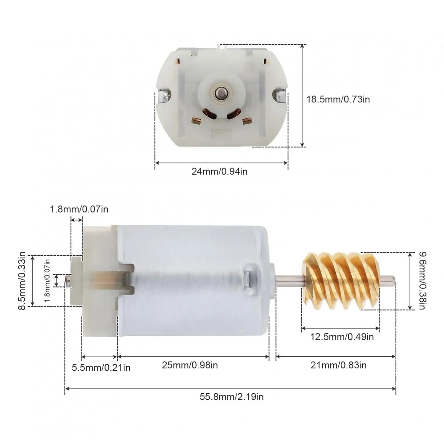 F280 DC Motor 12V Micro Motors Accessories for Car Central Lock/Electric Toothbrush/Electric Toys