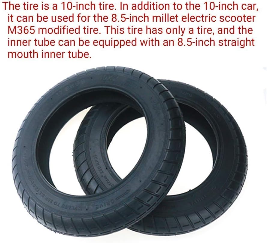 10x2 Inflatable Inner And Outer Tires, 54-156 Steel Wire Tires, Suitable Electric Scooter Upgrade 10 Inch Tire Modification, 2Pcs