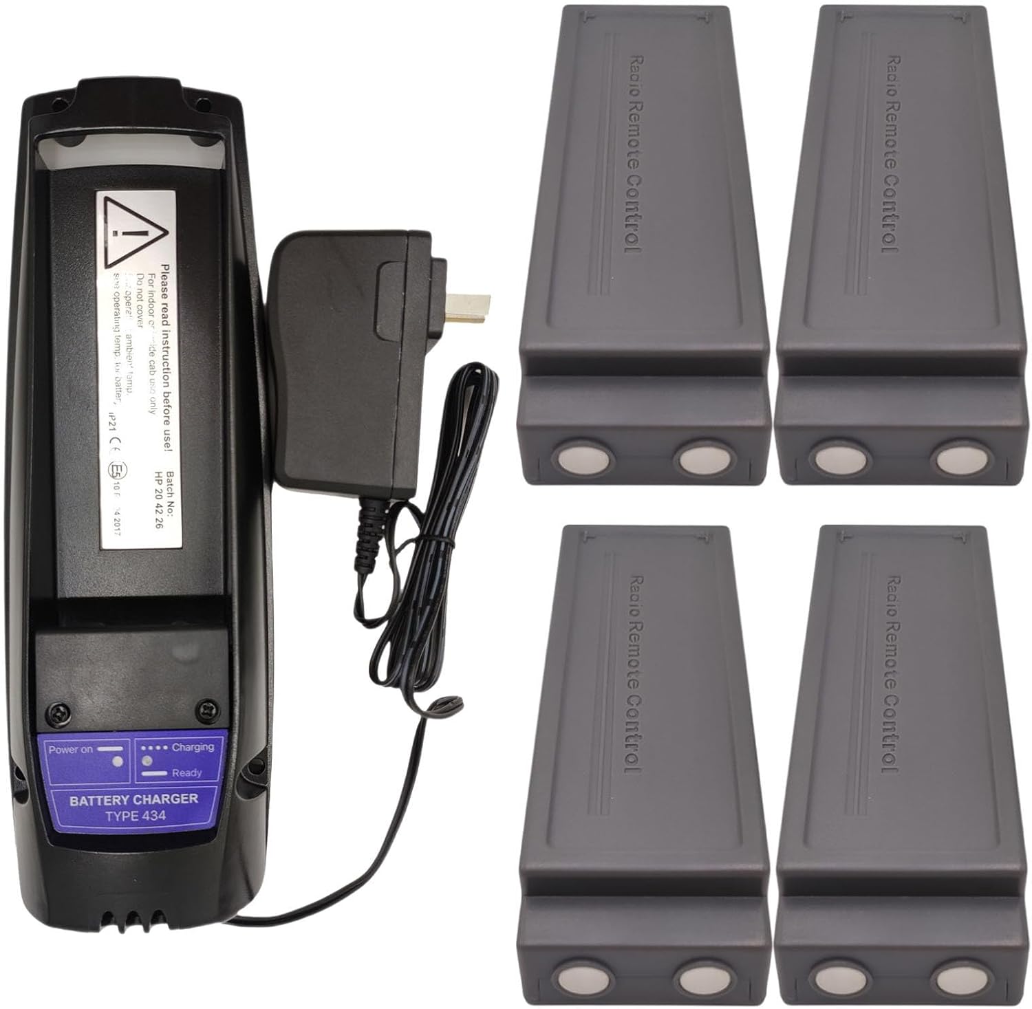 100-240V Scanreco 434 Charger + (4 Counts) 7.2V 2000mAh Scanreco 592 Battery for Scanreco 592 590 960 RC400 Battery