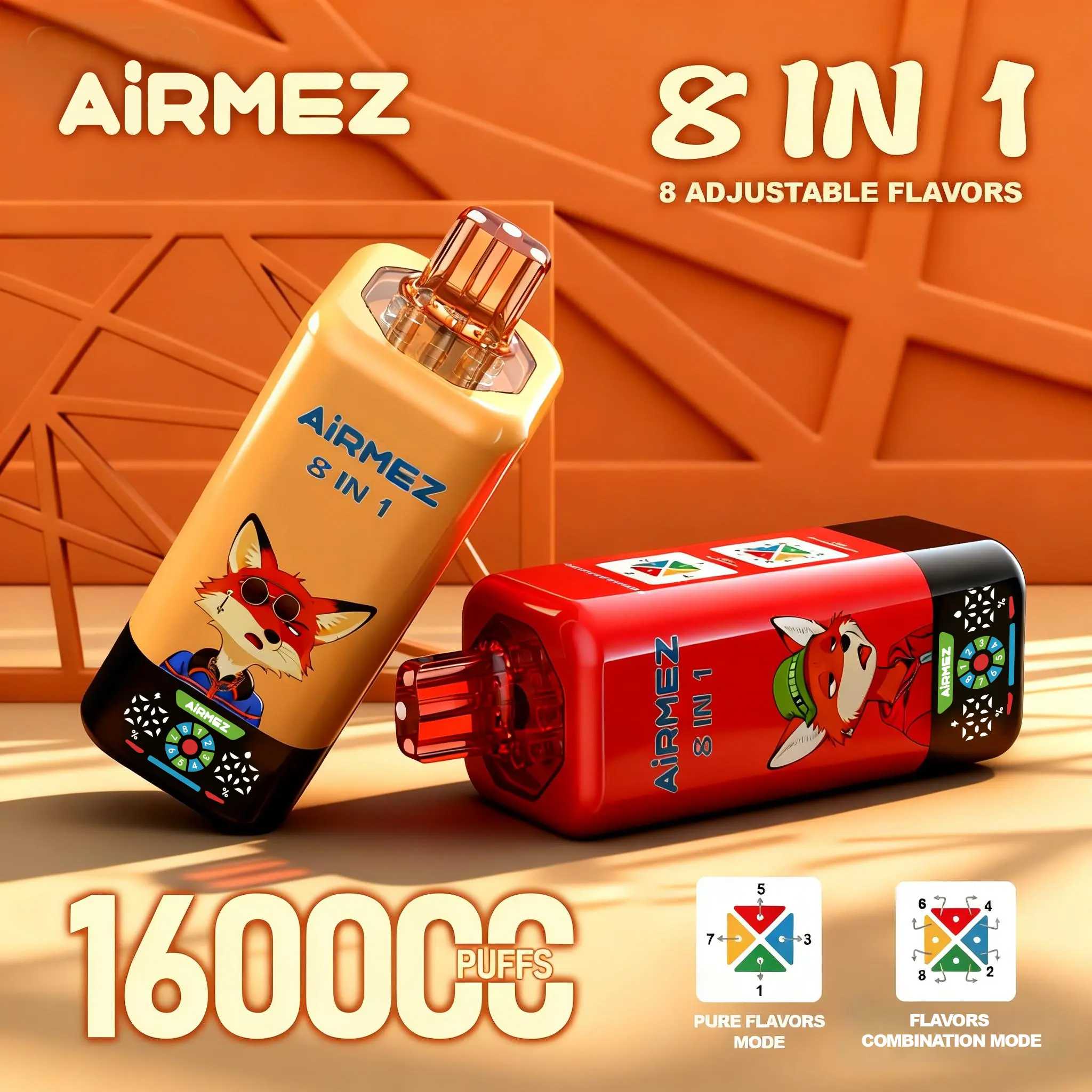 🔥AIRMEZ FOX 160K 8 in 1 (10pcs) - MYEU VAPES