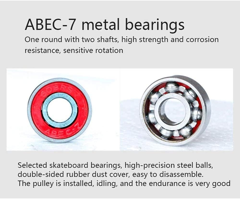 Longboard Skateboards 31 Complete 7 Layer Maple Wood Mini Longboard Skateboards for Adult Beginner Boys Youth Black Upgrade (Green)