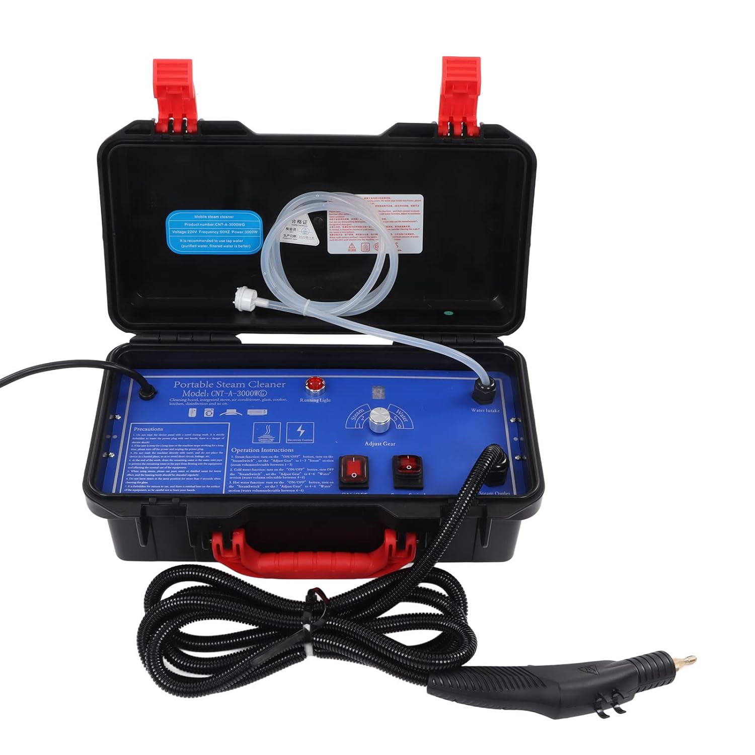 Steam Cleaner, Steam Washer Stainless Steel ABS High Temperature Stable with 1.2m Inlet Hose for Household (1700W US Plug 110V)