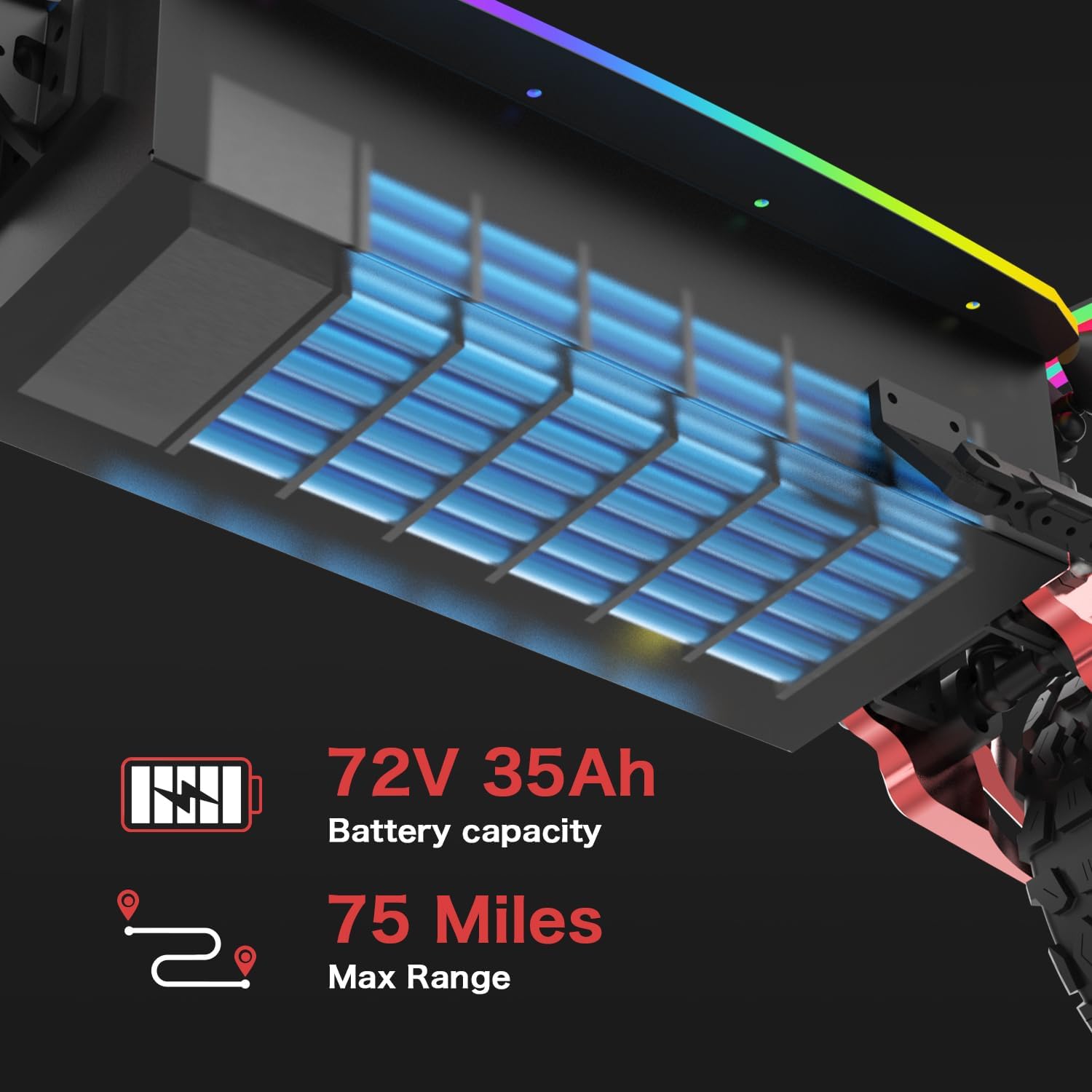 RD6 Pro Electric Off-Road Scooter - 60 MPH & High-Performance 10000W Dual Motor, 13