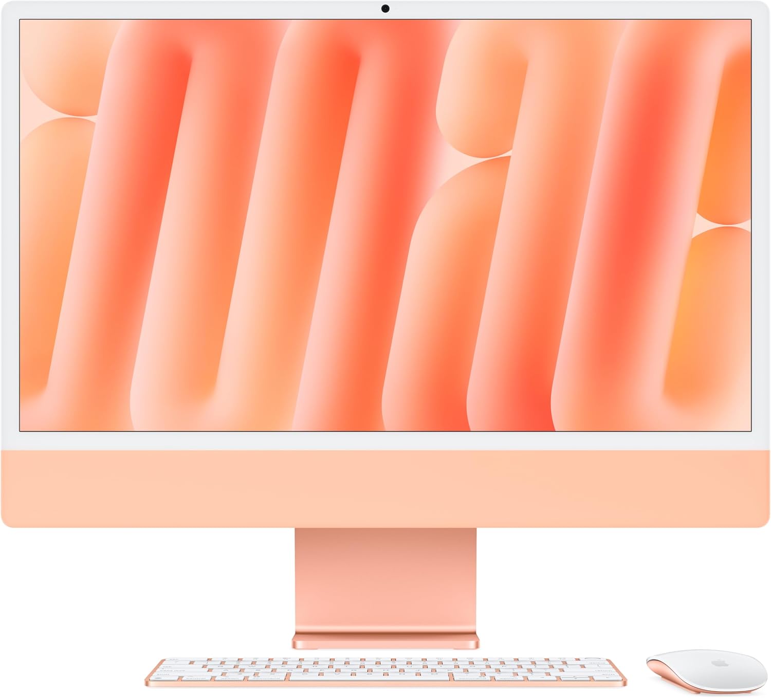 Apple 2024 iMac All-in-One Desktop Computer with M4 chip with 10-core CPU and GPU: Built for Apple Intelligence, 24-inch Retina Display, 16GB Unified Memory, 256GB SSD Storage, Orange