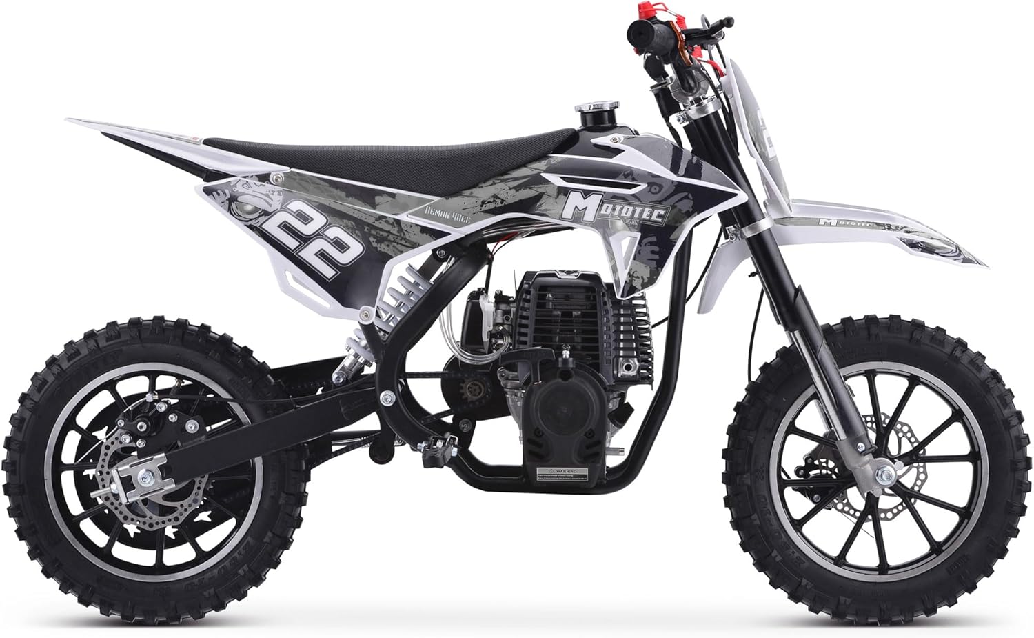 TOXOZERS 50cc 2-Stroke Demon Kids Gas Scooter Air Cooled Mini Dirt Bike Off Road Motorcycle Pit Bike with EPA Approved