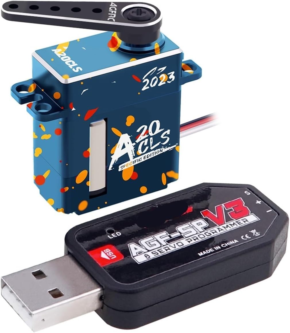 A20CLS Programmable Reliable 0.08 Second Speed ​​7.5KG Brushless Coreless Mini Servo(A20CLS 7.5kg set5)