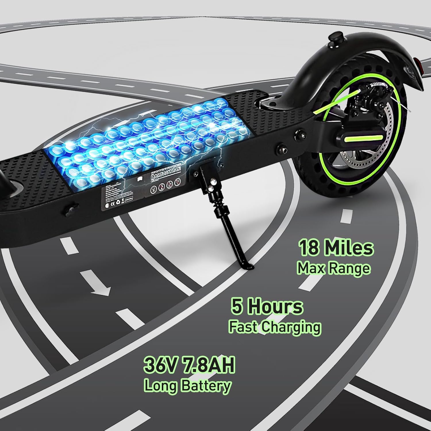 Electric Scooter Adults,Folding E Scooter with 350/500W Motor 19 Mph 18 Miles Range,8.5