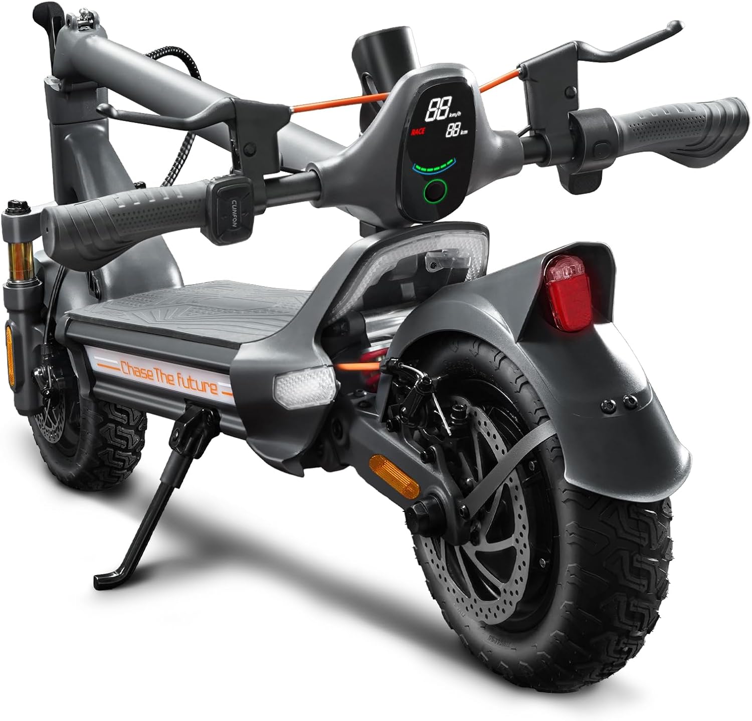 Electric Scooter, Up to 31 MPH, 50-Mile Long Range, Dual Brake & Dual Suspension, 1600W Peak Motor, Off-Road Heavy Duty E-Scooter for Adults and Teens, 300+ lbs