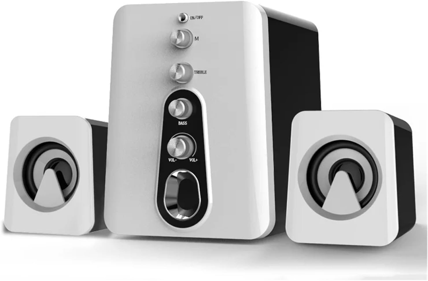 Computer Speakers Home Theater System PC Bass Subwoofer Speaker Music Surround for Boombox Desktop(E)